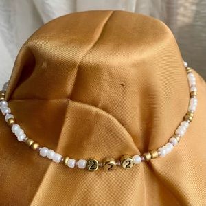 Angel Numbers 222 Beaded Necklace